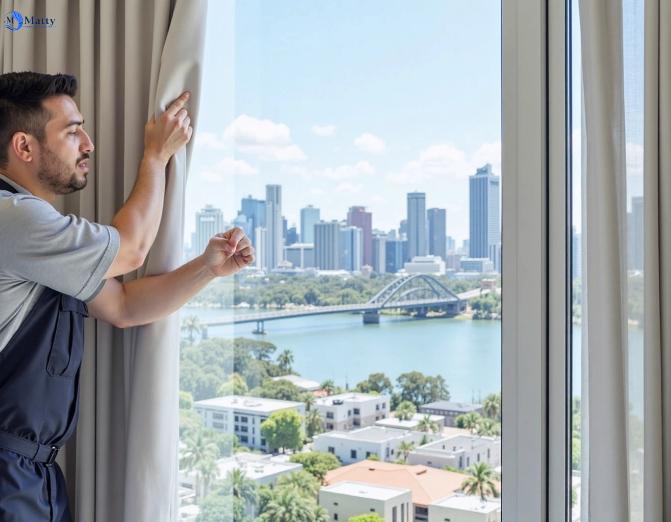 Professional curtain steam cleaning service mcmahons-point-nsw QLD by Matty Curtain Cleaning
